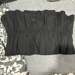 Strapless ruffle top